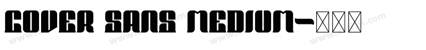 Cover sans Medium字体转换
